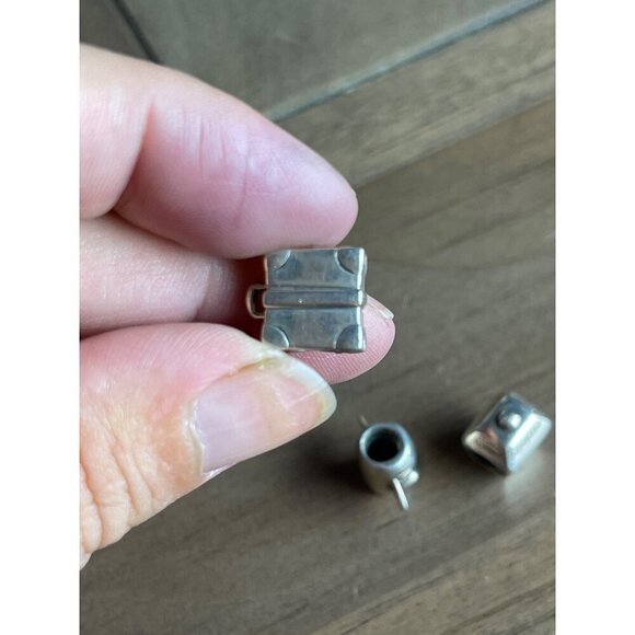 Silver Tone Travel-Themed Bead Charms For Bracelets & Necklaces Set of 3 - Picture 5 of 8